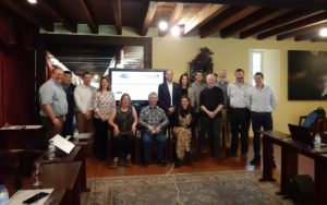 Lugh O'Braonain (Energy Co-operatives Ireland - fourth from right) with other partners attending the Seafuel Conference in Madeira